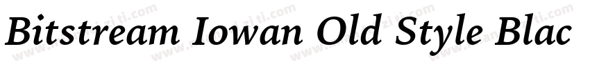 Bitstream Iowan Old Style Black字体转换